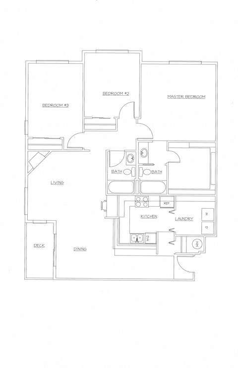 Unit I-3 Bed, 2 Bath